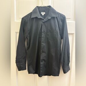 Size 12 boys black button down shirt